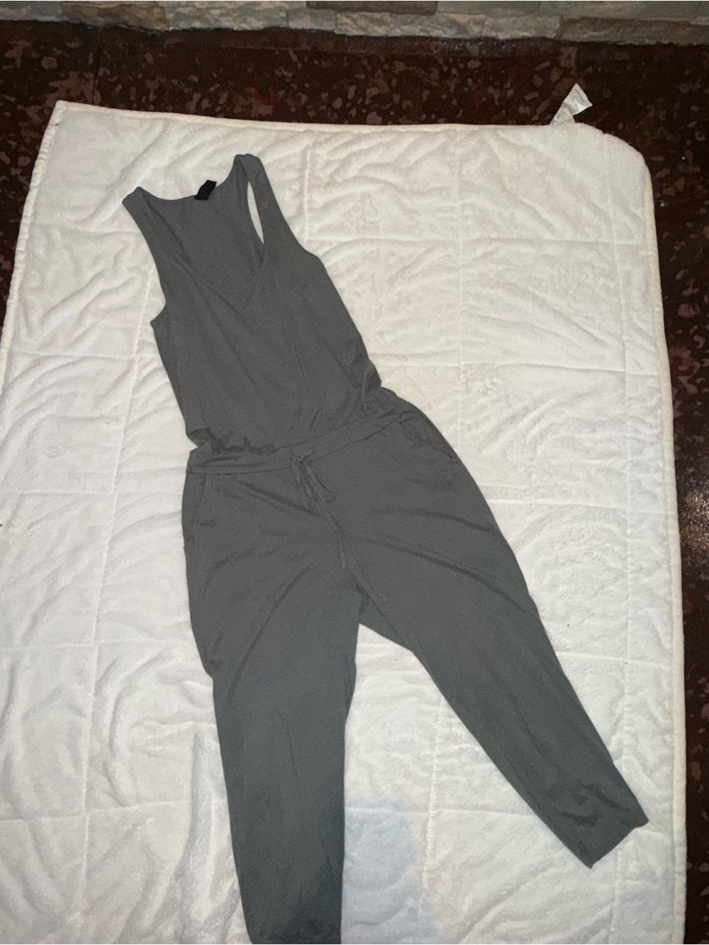 bobi Olive Green Sleeveless Jumpsuit